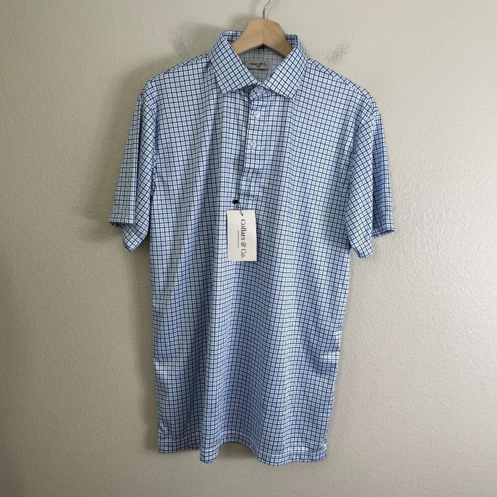 NEW Collars and Co Polo Mens 4XL Short Sleeve Semi Spread Shirt Dress‎ Collar